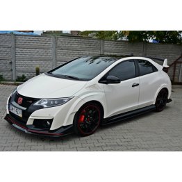 Накладка сплиттер на передний бампер на Honda Civic IX Type R